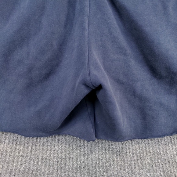 Nike Men's Cut Off Sweat Shorts Blue Size Small Cotton Blend Slash Pockets - Picture 4 of 10